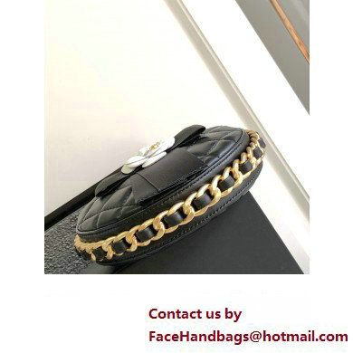 chanel Lambskin, Mixed Fibers, Calfskin  &  Gold-Tone Metal Black pouch AP3584 2023